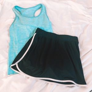 FULL✨ Tennis Set Skort+Doublelayer Tank